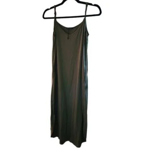 Husk Army Long Sage green Maxi Dress Size M - Picture 2 of 2
